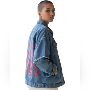 Se7en Publo Distressed Denim Jacket. XL.